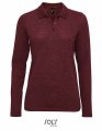 Dames Polo Lange Mouw Sols 02083 heather Oxblood